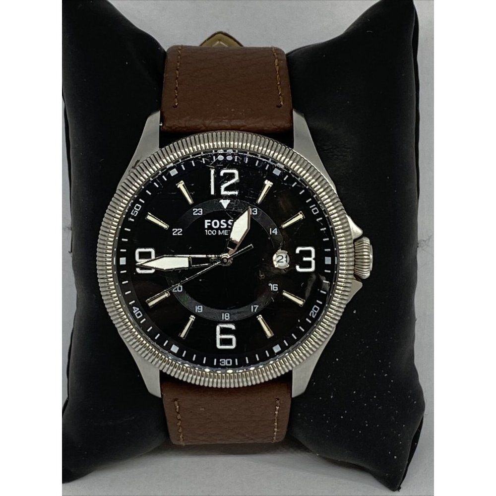 Fossil FS5044 Men's Brown Leather Black Analog Dia